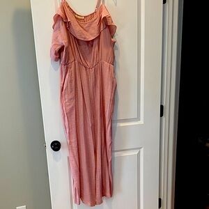 Pink Off-Shoulder Dress